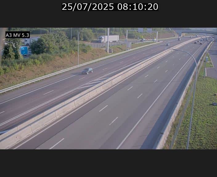 Webcam à l'Aire de Berchem au Luxembourg sur l'A3. Vue orientée vers la France