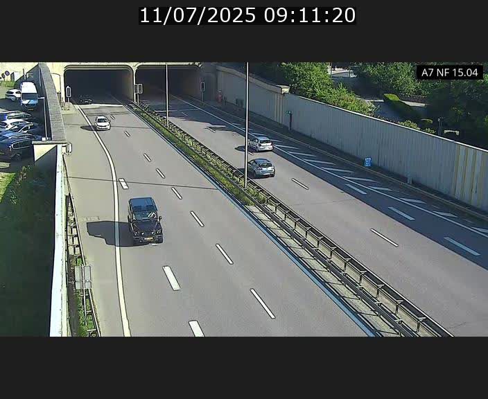 Caméra trafic Luxembourg - A7, Tunnel Mersch, entrée sud, direction Ettelbruck