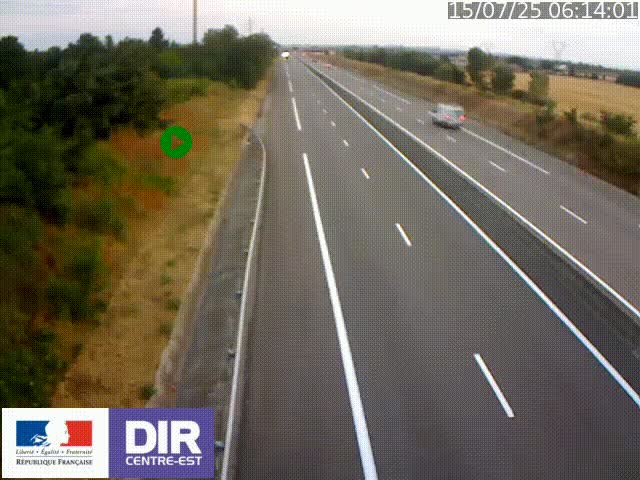 Webcam sur le contournement de Valence, sur la Nationale 7, à la jonction avec la N532, caméra orientée vers Grenoble