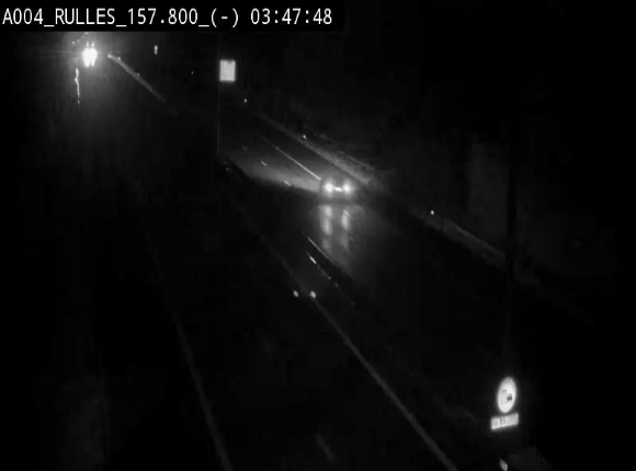 Webcam à Marbehan sur l'E411 à hauteur de la sortie 28a Rulles. Vue orientée vers Bruxelles