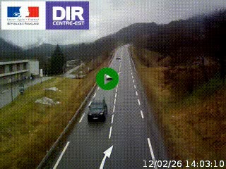Web cam sur la N90 à Aime, en provenance de Bourg-Saint-Maurice et en direction d'Albertville