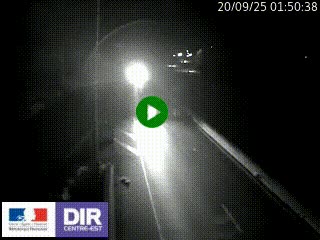 Caméra autoroute sur A6 - Valvert, près de Lyon, en direction de Paris, à hauteur de la sortie 36 Porte du Valvert