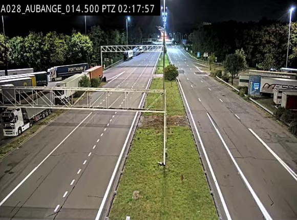 Webcam autoroute Belgique - Aubange - A28 direction Arlon - BK 14