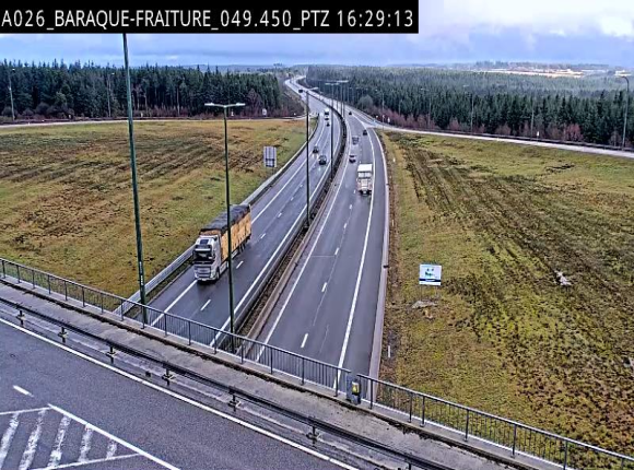 Webcam à la Baraque de Fraiture à la jonction entre l'E25 et la N89 à hauteur de Vielsalm