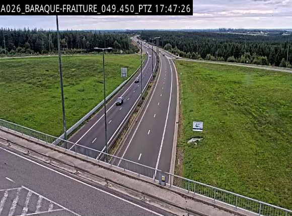 Webcam à la Baraque de Fraiture à la jonction entre l'E25 et la N89 à hauteur de Vielsalm