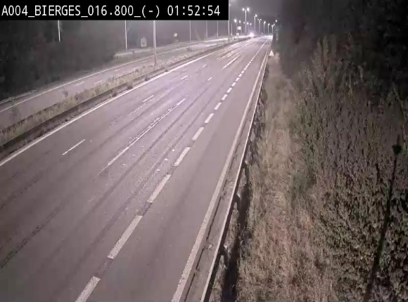 Webcam E411(A4) à Wavre, à hauteur de la sortie 5 Bierges. Vue orientée vers Bruxelles