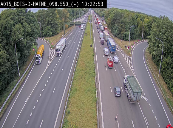 Webcam autoroute Belgique - Bois d'Haine - E42 - BK 98.6