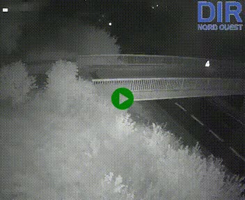 Webcam sur A84 à hauteur de Pont-Farcy, au niveau du pont autoroutier sur la Vire, au sud de Saint-Lô