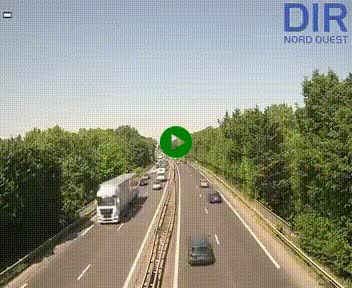 Webcam sur le périphérique de Caen (N814) à l'est de la ville, à Mondeville hauteur de la sortie 2, Presqu'île-Rives de l'Orne, au bout de l'autoroute A13