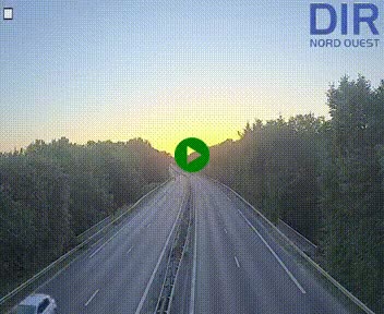 Webcam sur le périphérique de Caen (N814) à l'est de la ville, à Mondeville hauteur de la sortie 2, Presqu'île-Rives de l'Orne, au bout de l'autoroute A13
