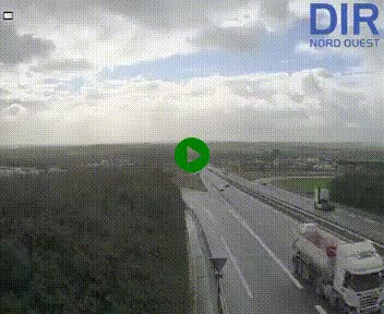 Webcam au début de l'A84 sur le périphérique Ouest de Caen (N814) à hauteur de la sortie 9, Porte de Bretagne