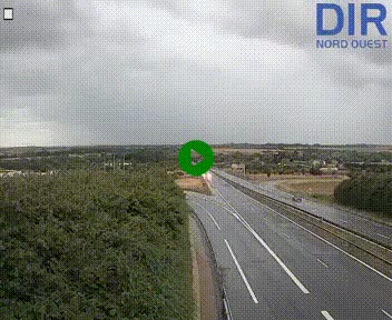 Webcam au début de l'A84 sur le périphérique Ouest de Caen (N814) à hauteur de la sortie 9, Porte de Bretagne