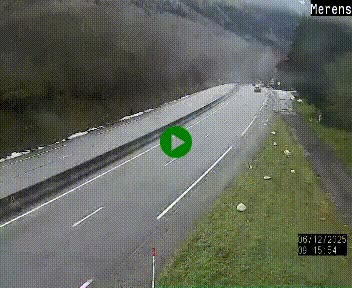 Webcam dans les Pyrénées à hauteur de Mérens-les-Vals sur N320, en direction de Pas de la Casa (Andorre)