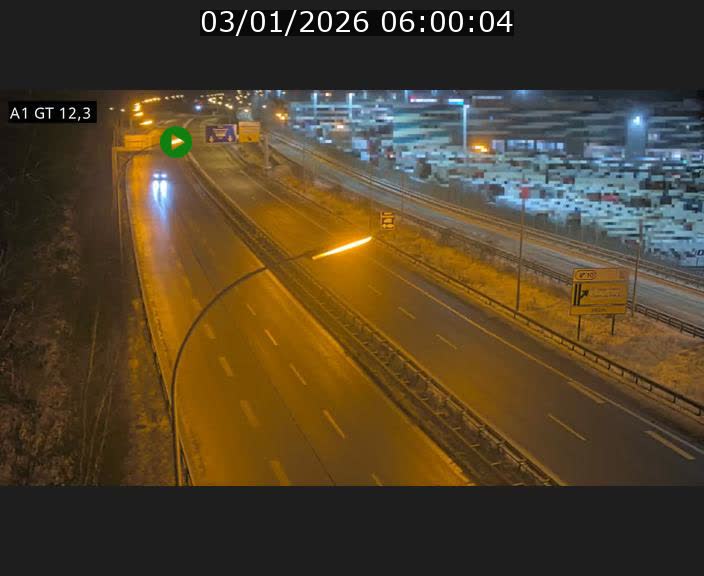 Traffic live webcam Luxembourg Senningerberg - A1 direction Allemagne - BK 12.3