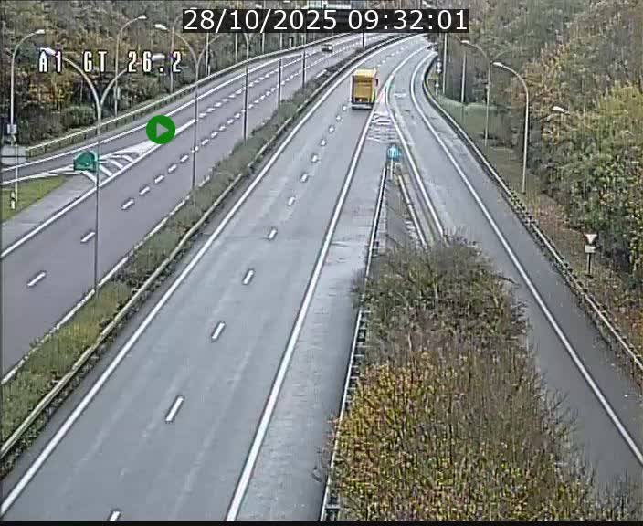 Traffic live webcam Luxembourg Grevenmacher - A1 direction Allemagne - BK 26.2