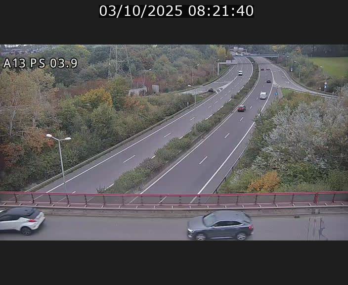 Traffic live webcam Luxembourg Differdange - A13 direction Esch-sur-Alzette - BK 3.9