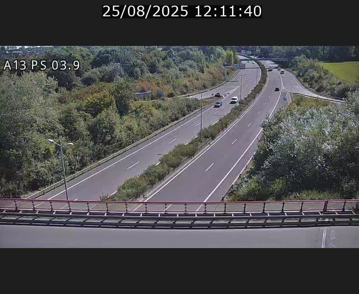 Traffic live webcam Luxembourg Differdange - A13 direction Esch-sur-Alzette - BK 3.9
