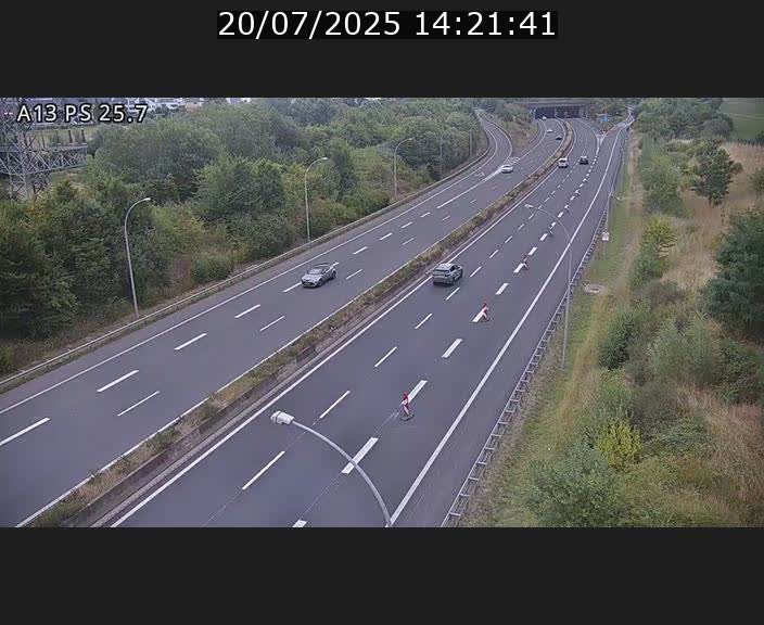 Traffic live webcam Luxembourg Frisange - A13 direction Allemagne - BK 26