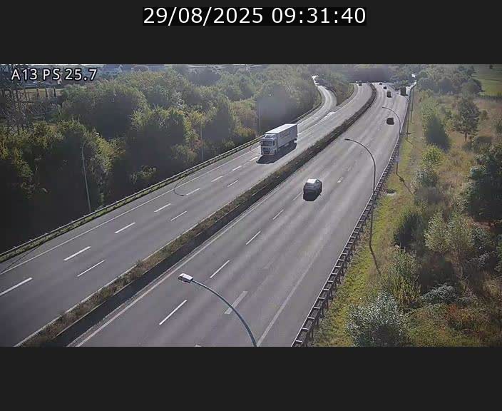 Traffic live webcam Luxembourg Frisange - A13 direction Allemagne - BK 26