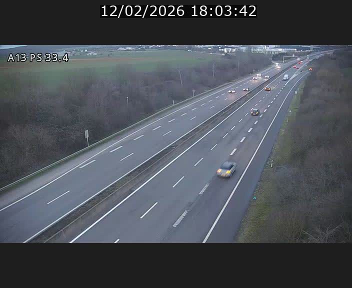 Webcam trafic sur A13 à hauteur de Mondorf-les-Bains en direction d'Altwies