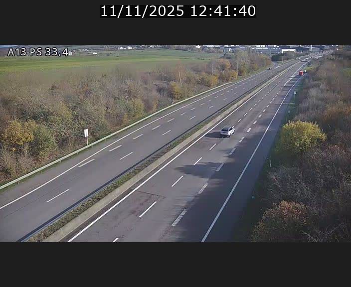 Webcam trafic sur A13 à hauteur de Mondorf-les-Bains en direction d'Altwies