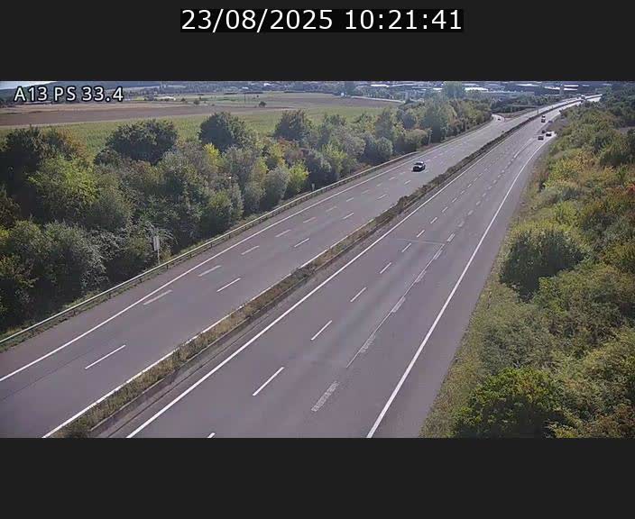 Webcam trafic sur A13 à hauteur de Mondorf-les-Bains en direction d'Altwies