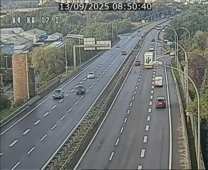 Traffic live webcam Luxembourg Jonction Foetz - A4 - BK 12.0 - direction Esch sur Alzette
