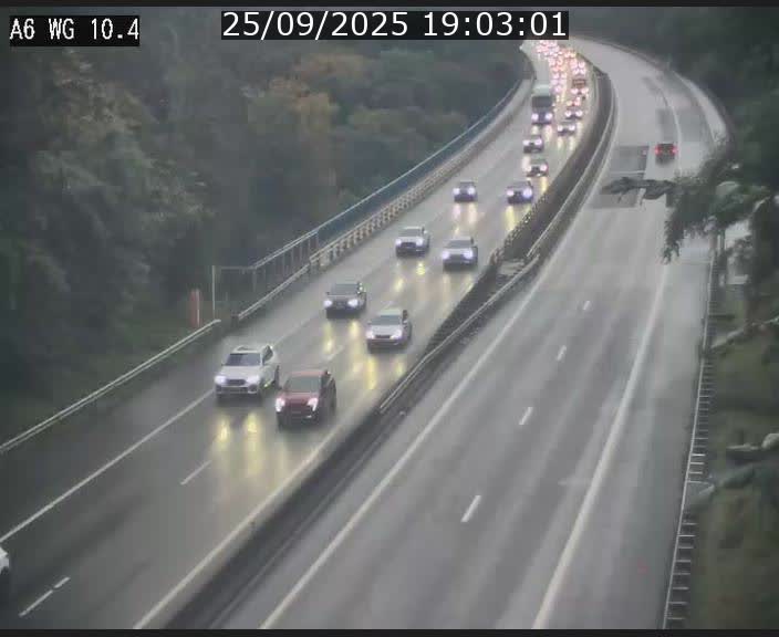 Traffic live webcam Luxembourg Mamer - A6 - BK 10.4 - direction Luxembourg/France/Allemagne