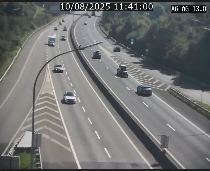Traffic live webcam Luxembourg Mamer - A6 - BK 13 - direction Luxembourg/France/Allemagne