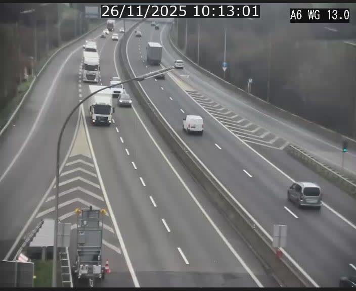 Traffic live webcam Luxembourg Mamer - A6 - BK 13 - direction Luxembourg/France/Allemagne