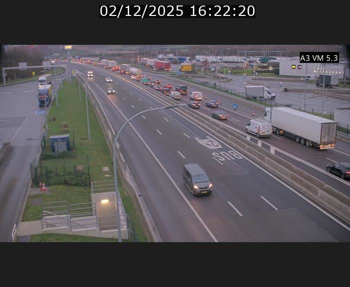 Traffic live webcam Luxembourg Aire de Berchem - A3 - BK 5 - direction France