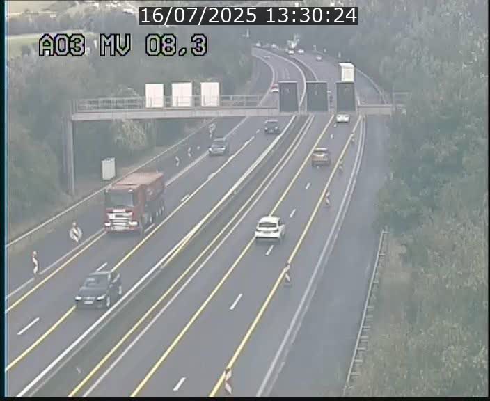Webcam Autoroute après la Croix de Bettembourg en direction de Luxembourg sur l'A3
