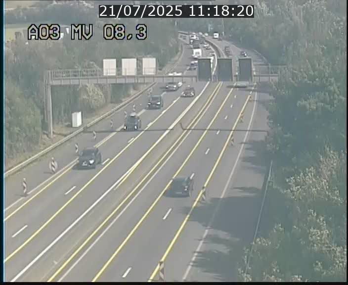 Webcam Autoroute après la Croix de Bettembourg en direction de Luxembourg sur l'A3