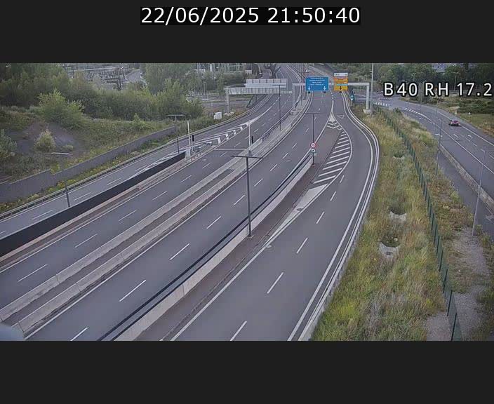 Webcam sur le contournement d'Esch Belval à hauteur de la sortie Université de Luxembourg. Vue orientée vers Luxembourg