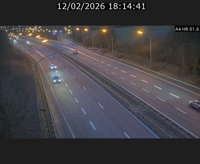 Info Trafic Luxembourg A4 - BK 1.6 - Croix de Cessange (direction Esch)