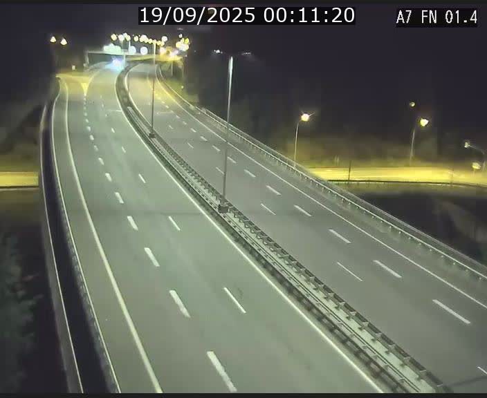 Caméra autoroute Luxembourg A7 - Tunnel Stafelter - direction Echangeur Grünewald
