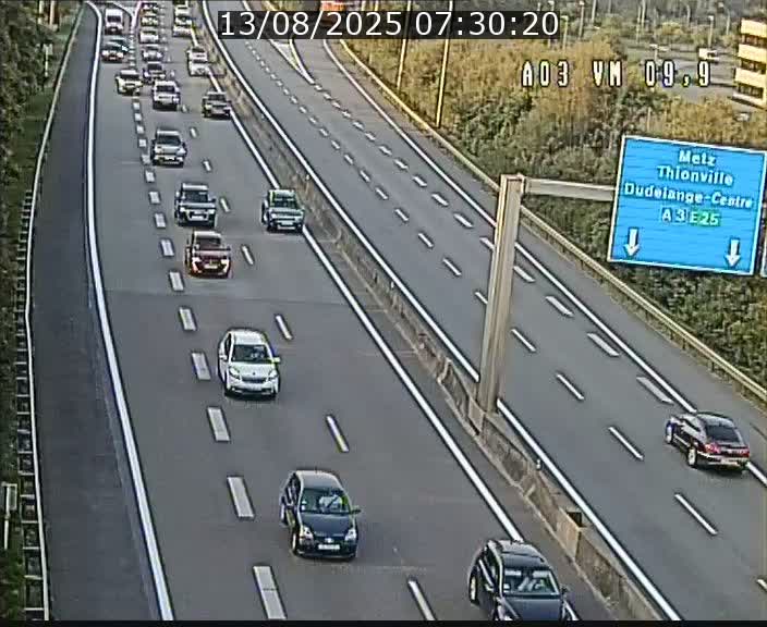 Webcam Autoroute à la Croix de Bettembourg - A3 - BK 9.9 - direction France