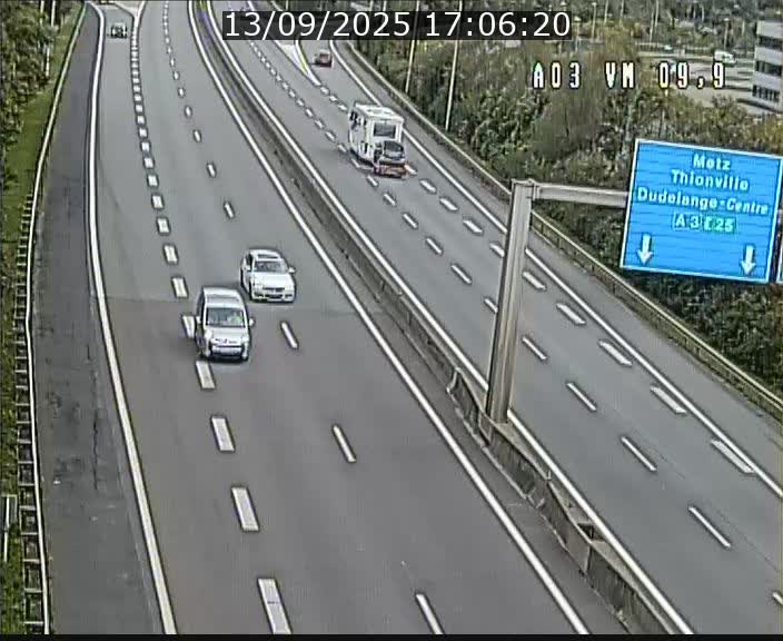 Webcam Autoroute à la Croix de Bettembourg - A3 - BK 9.9 - direction France