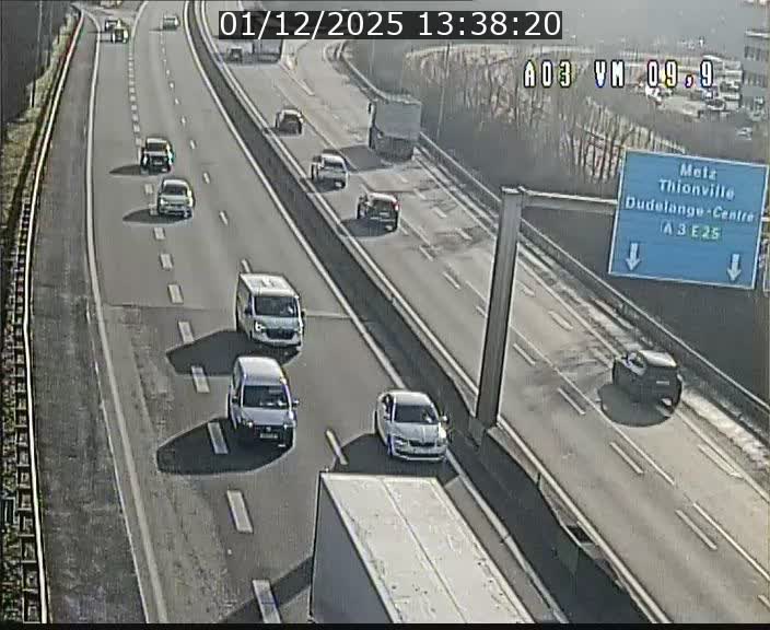 Webcam Autoroute à la Croix de Bettembourg - A3 - BK 9.9 - direction France