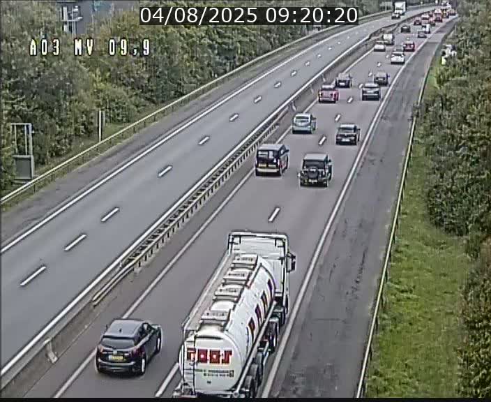 Webcam Autoroute à la Croix de Bettembourg - A3 - BK 9.9 - direction Luxembourg-Ville