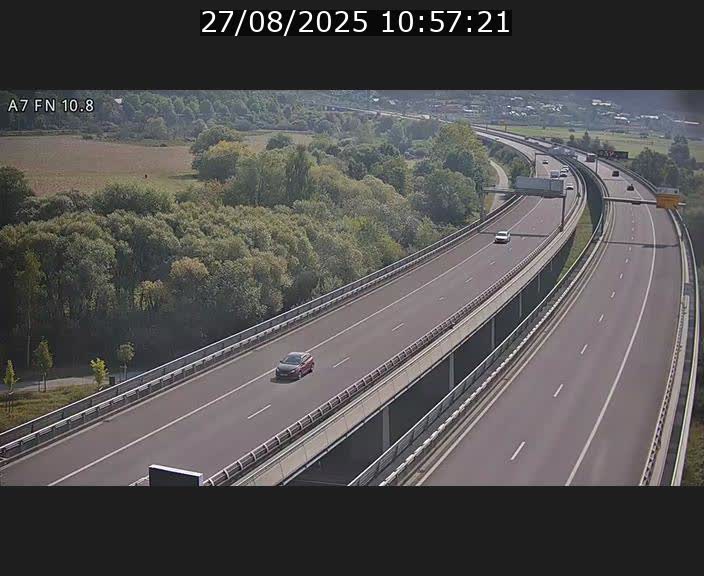 Caméra trafic Luxembourg - A7, Tunnel Gousselerbierg, sortie sud, direction rond-point Lorentzweiler (BK 10.8)