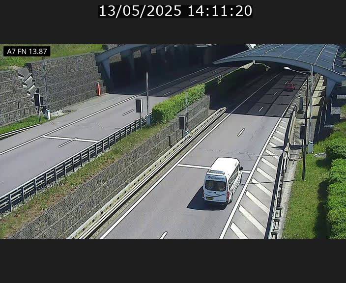 Caméra trafic Luxembourg - A7, Tunnel Gousselerbierg, entrée nord, direction Lorentzweiler