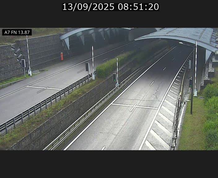 Caméra trafic Luxembourg - A7, Tunnel Gousselerbierg, entrée nord, direction Lorentzweiler
