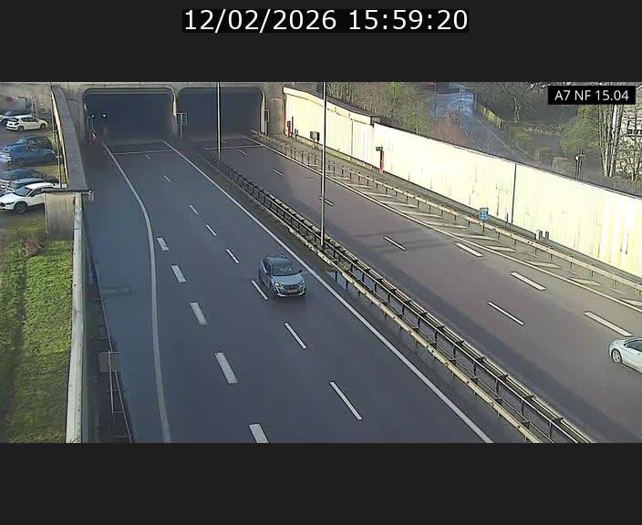 Caméra trafic Luxembourg - A7, Tunnel Mersch, entrée sud, direction Ettelbruck