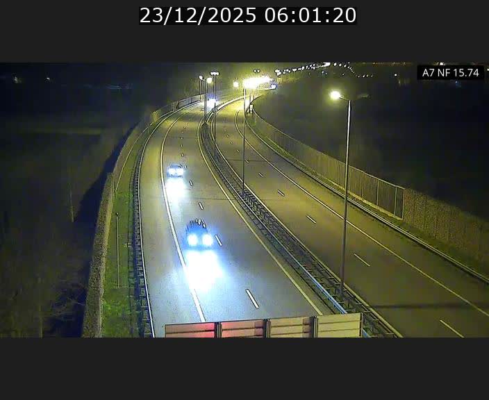 Caméra trafic Luxembourg - A7, Tunnel Mersch, entrée nord, direction Lorentzweiler