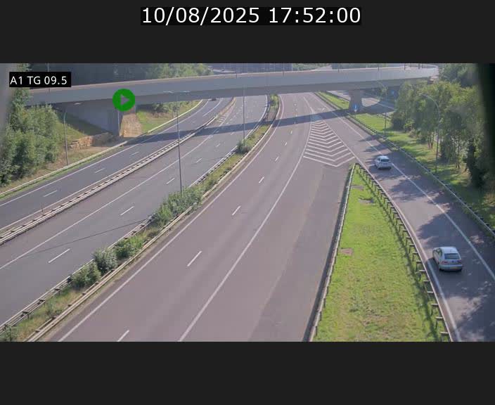 Traffic live webcam Luxembourg Jonction Grünewald - A1 direction Luxembourg-ville - BK 9.5