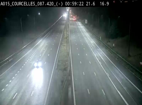 Webcam autoroute Belgique - Viesville - E42 direction Mons - BK 84.35
