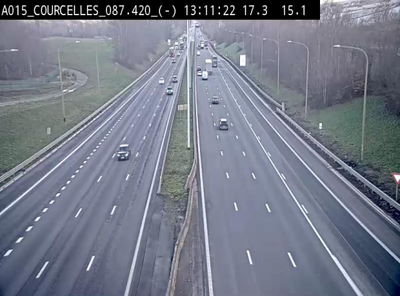 Webcam autoroute Belgique - Viesville - E42 direction Mons - BK 84.35