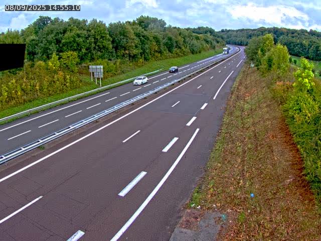 Webcam sur la N19 à Lyoffans. Vue orientée vers Vesoul
