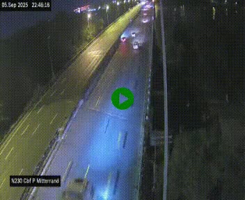 Webcam sur le périphérique de Bordeaux à l'est de la ville. Caméra située sur le Pont Mitterand sur la N230